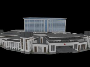 门诊医院建筑SU模型