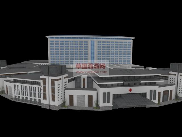 门诊医院建筑SU模型