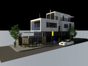 3D树木汽车路灯SU模型