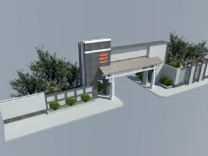 新中式仿古大门入口SU模型