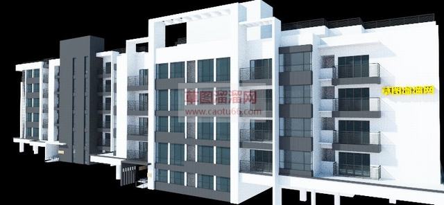 现代公寓住宅建筑SU模型