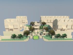 欧式大门地中海建筑地中海风格SU模型