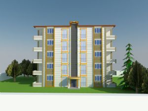 欧式建筑豪华建筑单元楼SU模型