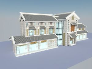晚清朝建筑清朝建筑民国建筑SU模型