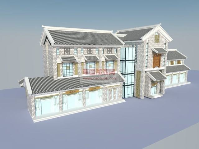 晚清朝建筑清朝建筑民国建筑SU模型