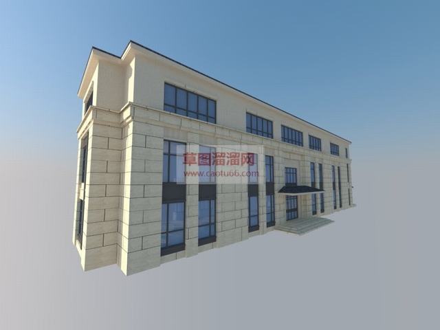 沿街商铺欧式沿街欧式商铺SU模型
