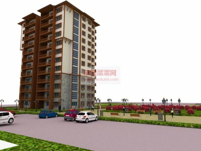 公寓住宅单元楼SU模型