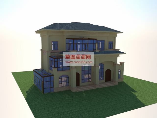 欧式洋房阳光房别墅建筑SU模型