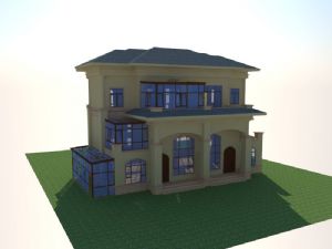 欧式洋房阳光房别墅建筑SU模型