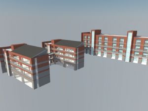 学校教学楼学校SU模型