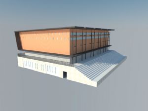 学校体育馆SU模型