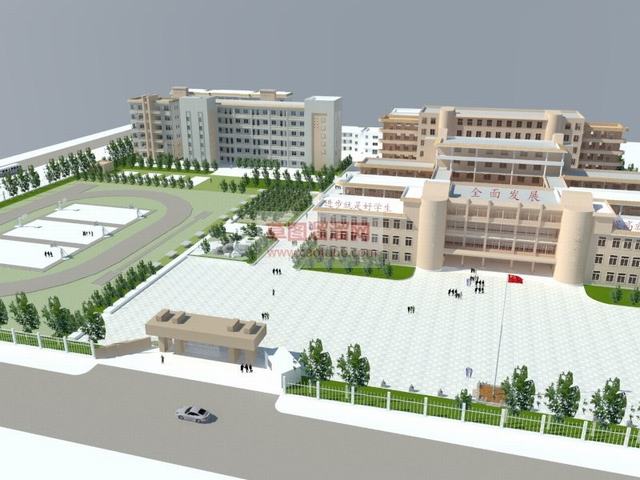 综合楼教学楼学校建筑SU模型