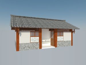中式厕所公共卫生间SU模型