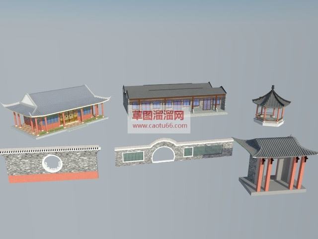 岭南建筑房屋SU模型