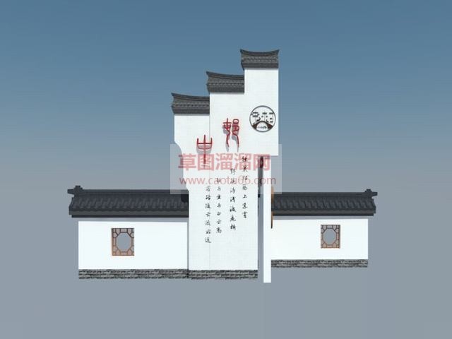 中式徽派马头墙SU模型