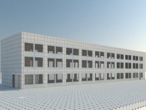 学校食堂建筑SU模型