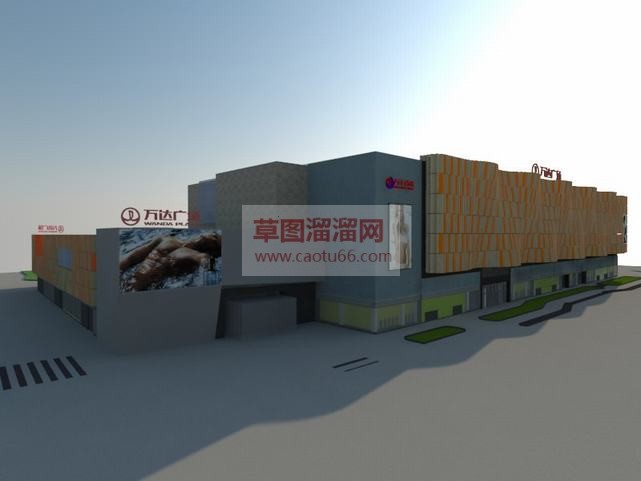 万达商业建筑SU模型