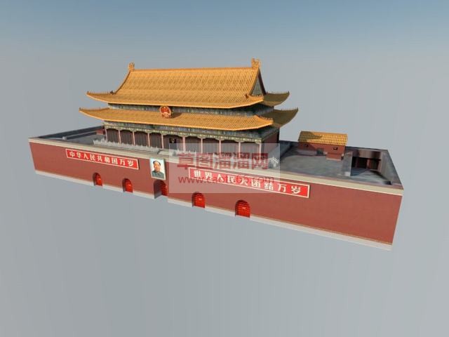 北京天安门城楼SU模型