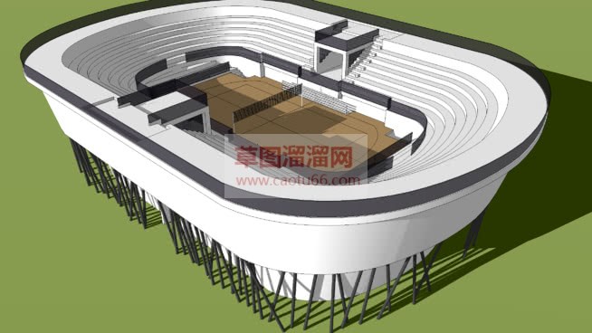 比赛运动场中SU模型