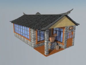 乡村建筑小酒SU模型