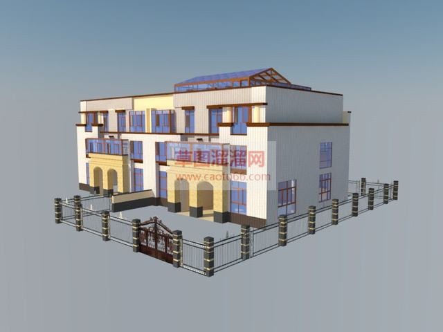 阳光房楼房建筑SU模型