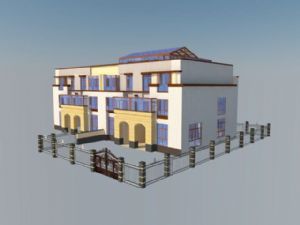 阳光房楼房建筑SU模型