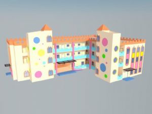 城堡幼儿园建筑SU模型