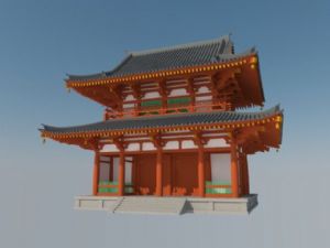 中式古建筑阁楼SU模型