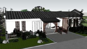 中式建筑-公SU模型