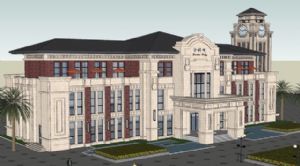 欧式会所建筑SU模型