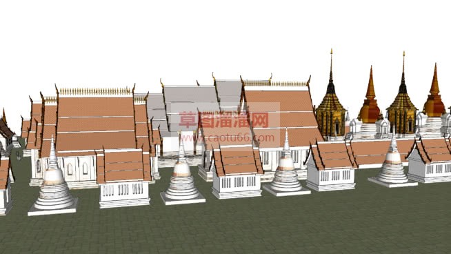 泰式建筑塔房SU模型