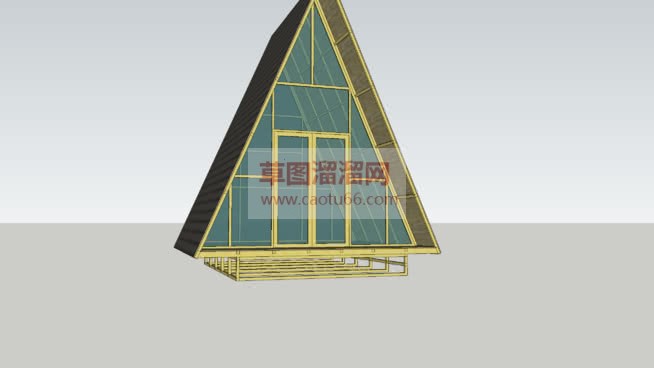 度假阳光房木SU模型
