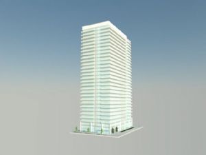 玻璃幕墙公寓SU模型