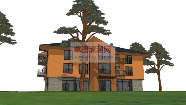 三层住宅建筑SU模型