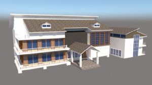 中式会所建筑SU模型