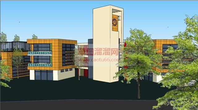 幼儿园方案建SU模型