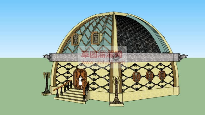 特色蒙古包建SU模型