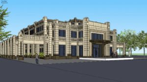 欧式会所建筑SU模型
