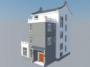 农村别墅-中SU模型 免费sketchup模型下载