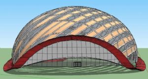 龟壳现代建筑SU模型