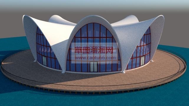 阳光房歌剧院SU模型