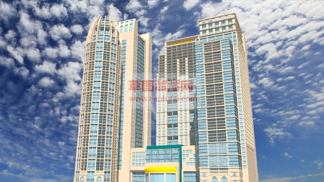 公寓式酒店建SU模型
