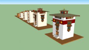 藏式独栋建筑SU模型