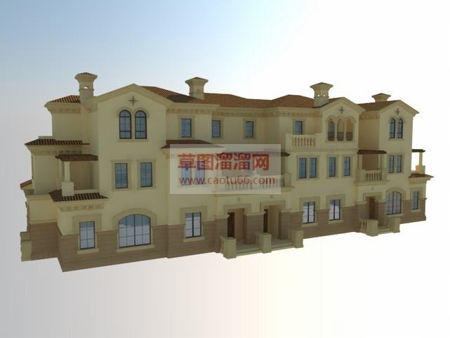 别墅排屋：地SU模型