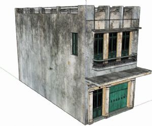 独栋两层盖小SU模型