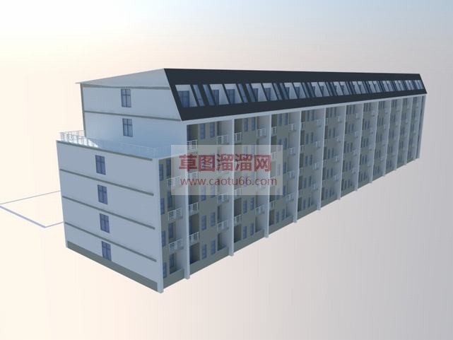 学校宿舍楼公SU模型