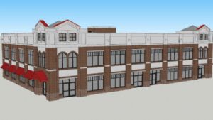 沿街商铺建筑SU模型