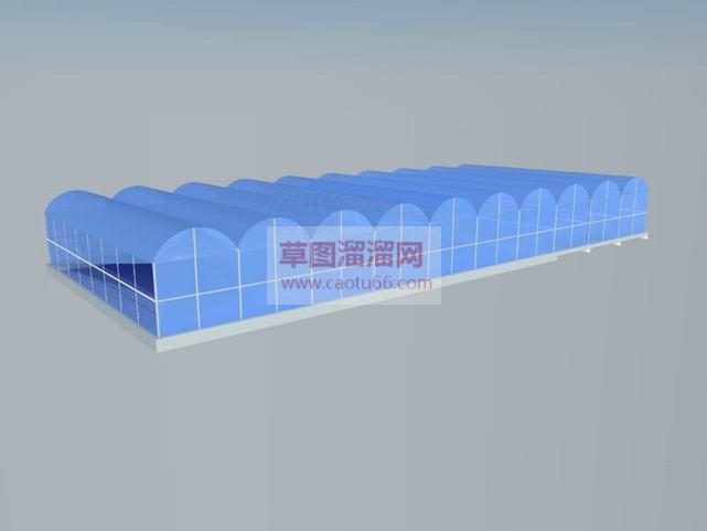 透明联排大棚SU模型