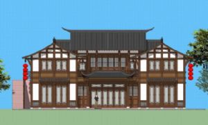 川南民居建筑SU模型