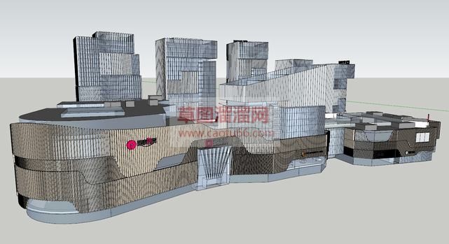 银泰城建筑外SU模型